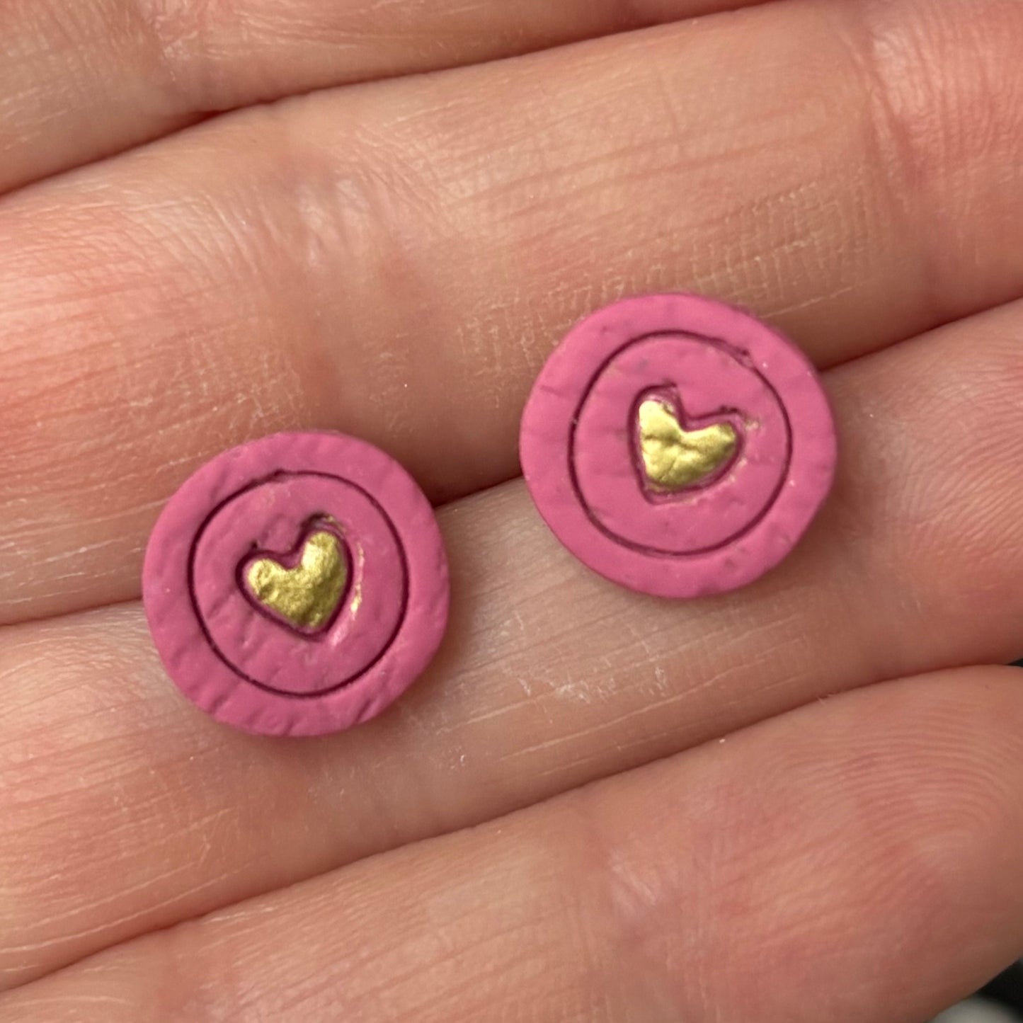 Textured Love Dots Stud Earrings | The Oak & Grey