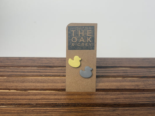 Duck Grey Duck Stud Earrings | The Oak & Grey