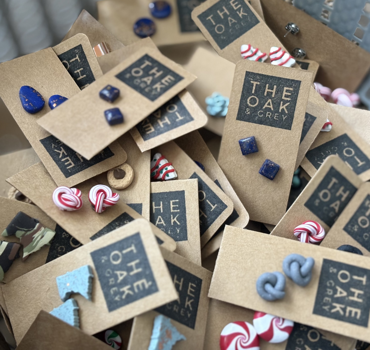 Collection of various earrings | The Oak & Grey