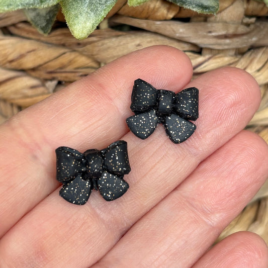 Sparkle Bow Stud Earrings | The Oak & Grey