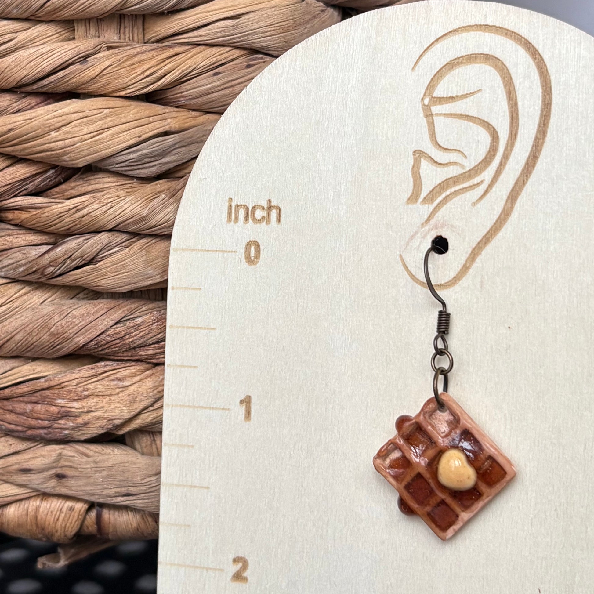 Drippy Love Waffle Dangle Earrings | The Oak & Grey