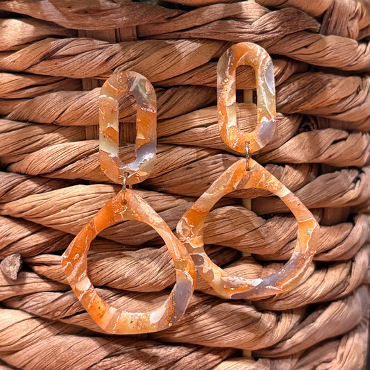 Organic Link Dangle Earrings | The Oak & Grey