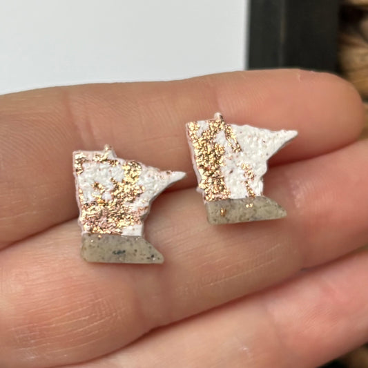 Up North Granite Minnesota Stud Earrings | The Oak & Grey