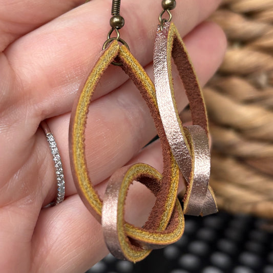 Rose Gold Trinity Knot Earrings |The Oak & Grey