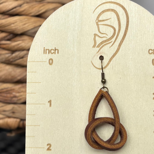 Chestnut Trinity Knot Earrings |The Oak & Grey