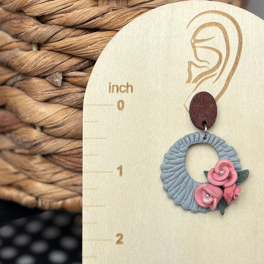 Dusty Rose Dangle Earrings | The Oak & Grey