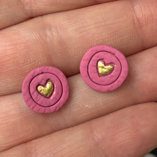 Textured Love Dots Stud Earrings | The Oak & Grey