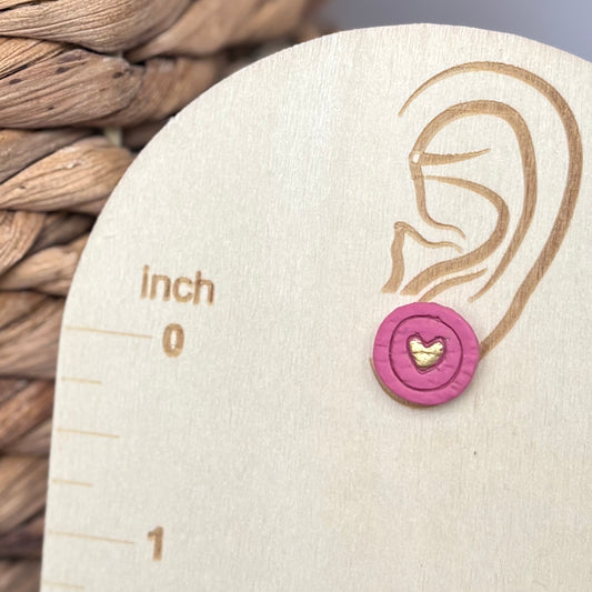 Textured Love Dots Stud Earrings | The Oak & Grey