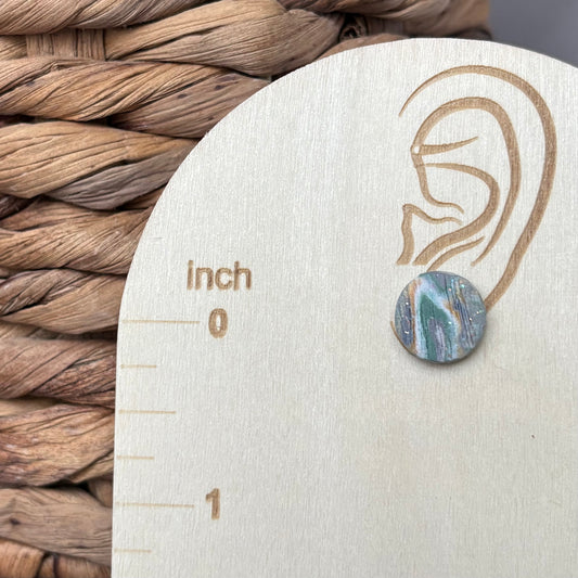 Woodgrain Dots Stud Earrings | The Oak & Grey