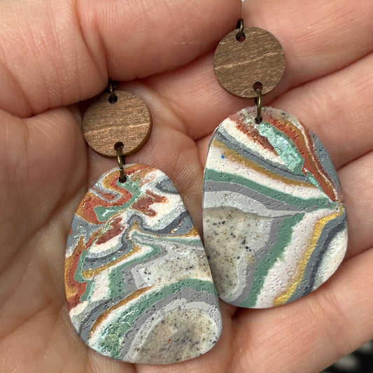 Sierra Agate Dangle Earrings | The Oak & Grey