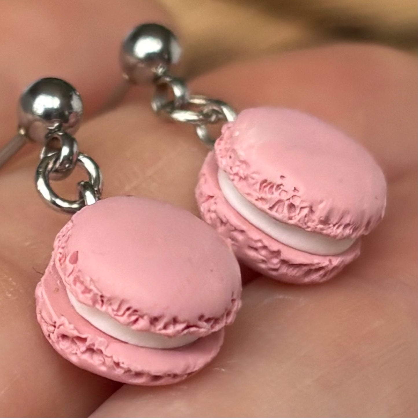 Bubblegum Pink Macaron Mini Dangles | The Oak & Grey 