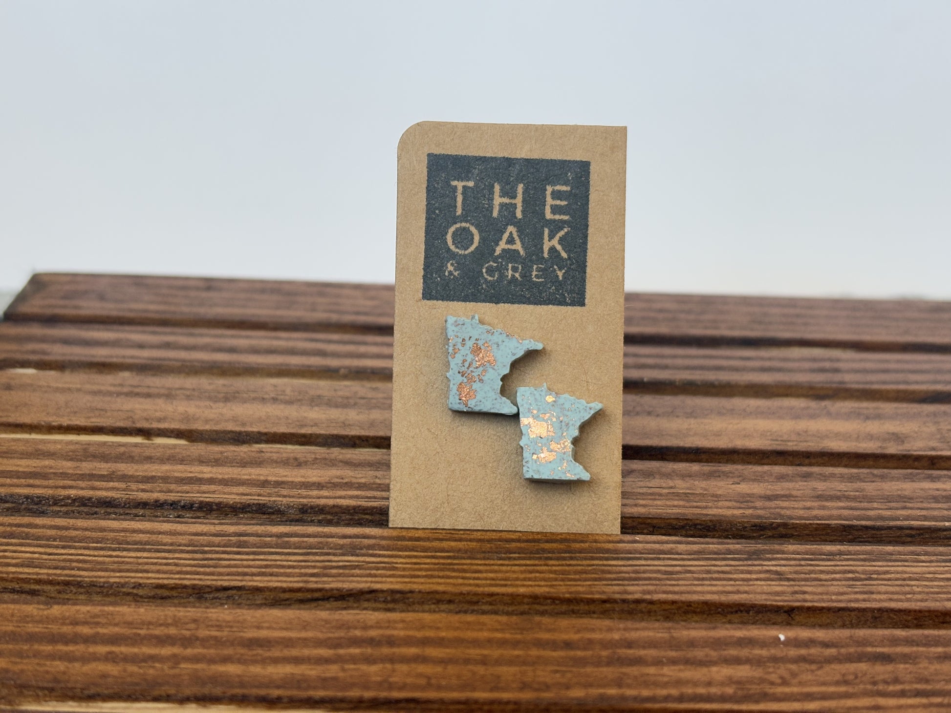 Blue and Gold Minnesota Stud Earrings | The Oak & Grey