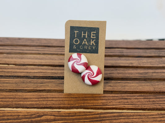 Peppermint Round Stud Earrings | The Oak & Grey
