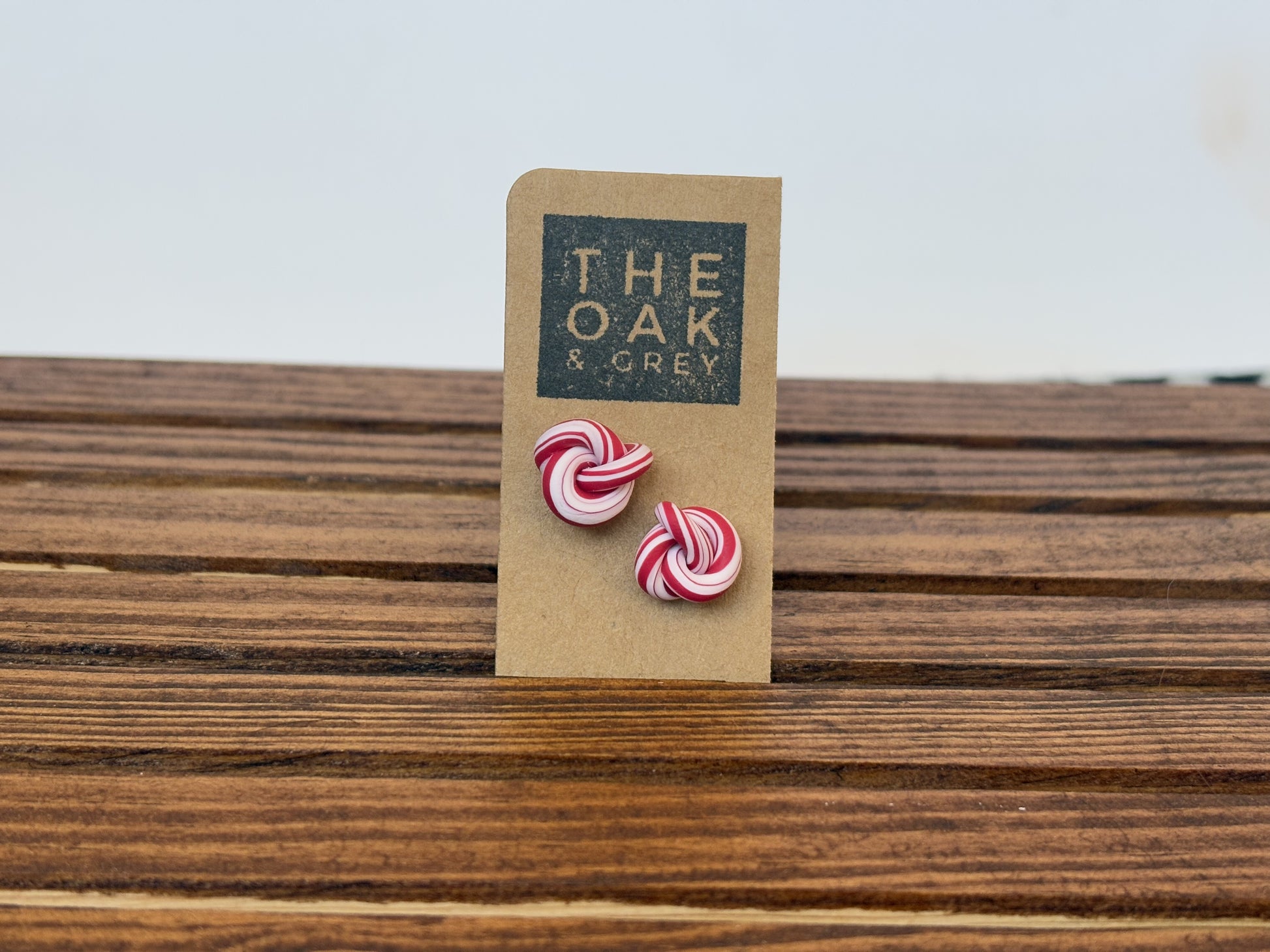 Peppermint Twist Stud Earrings | The Oak & Grey