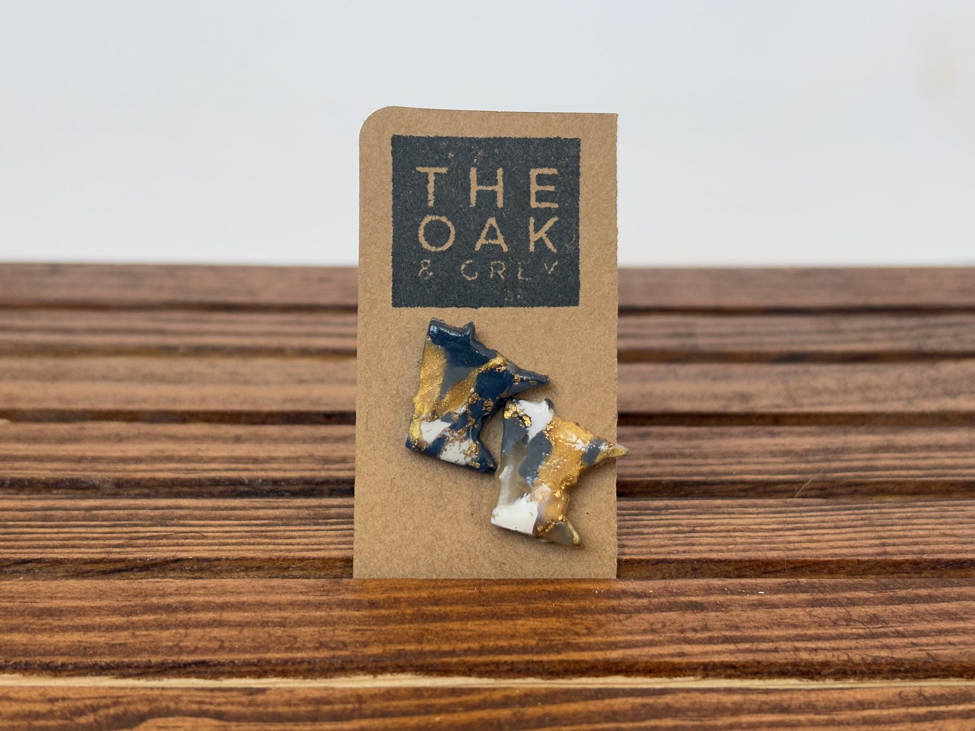 Gold Granite Minnesota Stud Earrings | The Oak & Grey