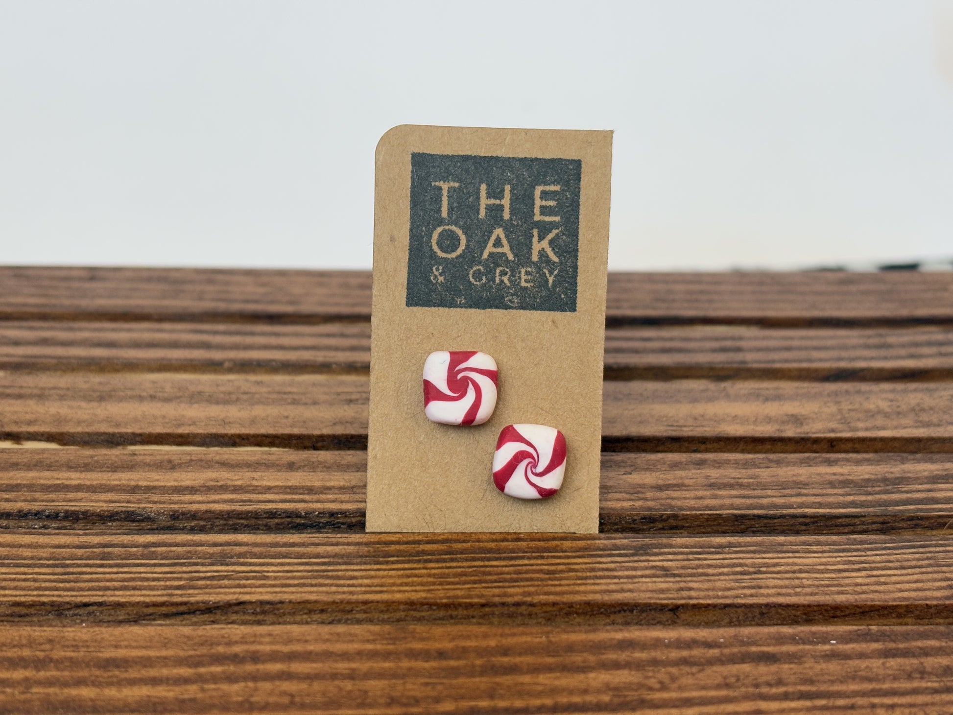 Peppermint Square Stud Earrings | The Oak & Grey