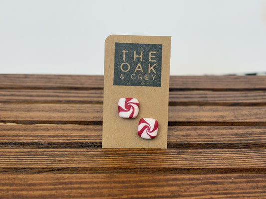 Peppermint Square Stud Earrings | The Oak & Grey