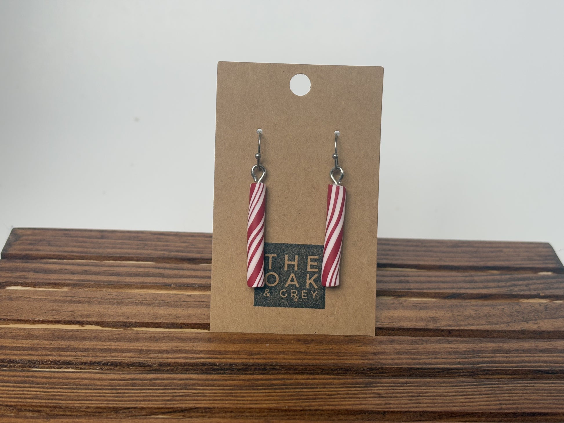 Candy Cane Stick Dangle Earrings | The Oak & Grey